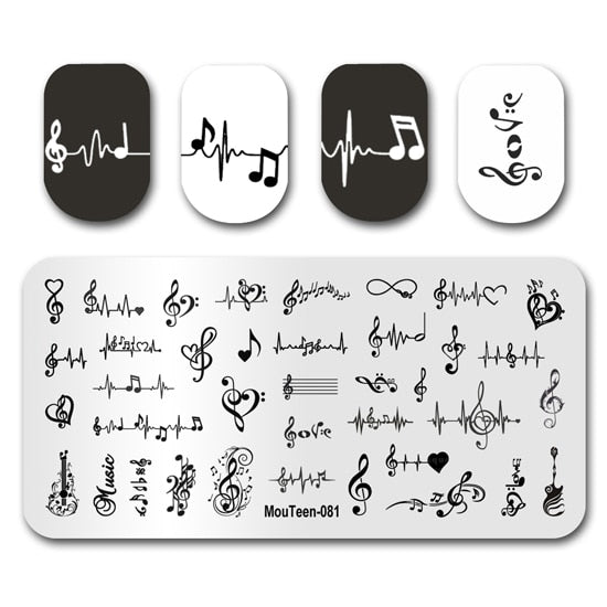 Nail Stamping MouTeen148 Cartoon Big Size Head Disney Nail Plates Stamp King Manicure Set For Nail Art Stamping