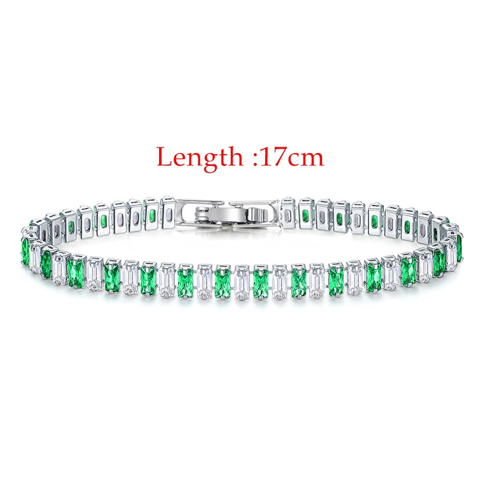 Iced Out Zircon Tennis Bracelet For Women Luxury Crystal Bracelets Men&#39;s Hand Chain Hippie Trendy Accessories Jewelry Gifts H167