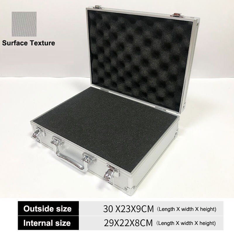 Suitcase for Tool Multifunctional Box With Cells Waterproof Aluminum Alloy Sponge Orgnizer Storage Screw Boxes Professional