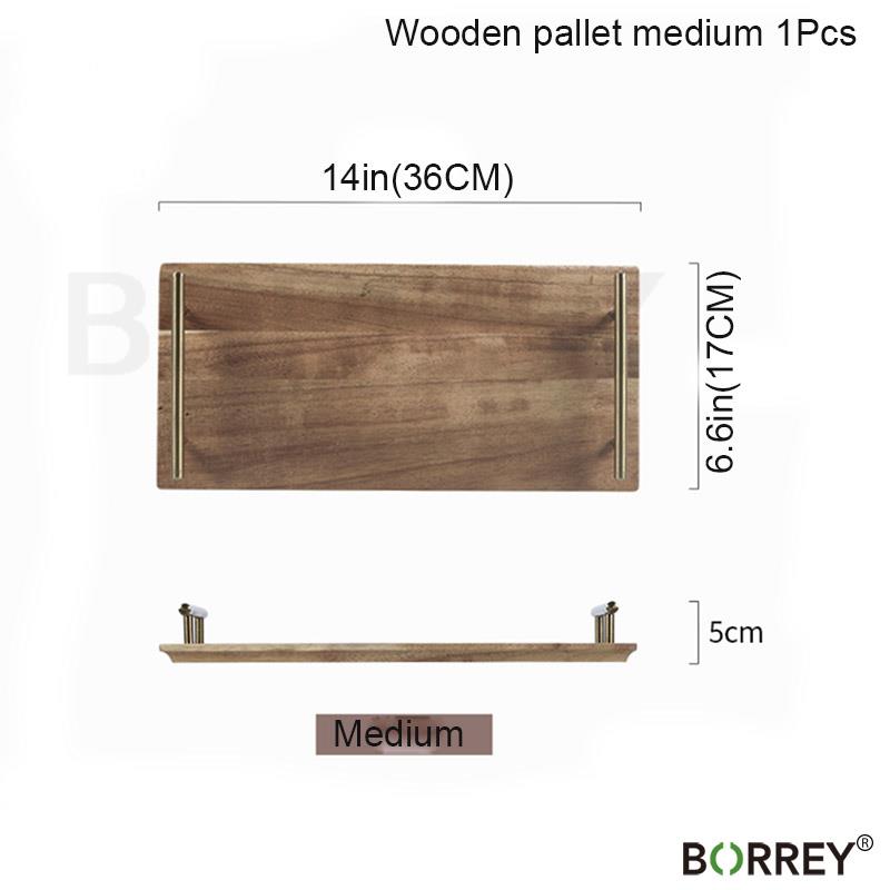 BORREY Wood Steak Plate Square Acacia Wood Food Serving Plate Japanese Sushi Wood Tray Plate Tea Tray Kitchen Wooden Dinnerware