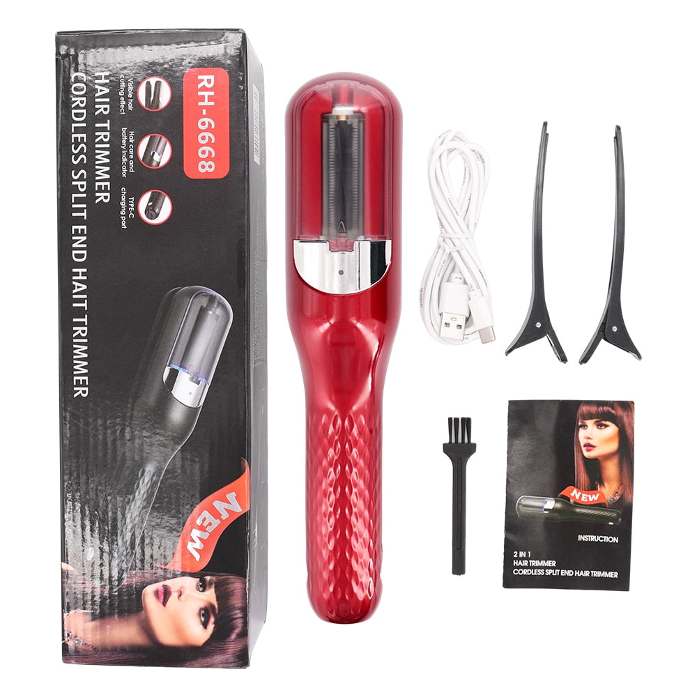 Hair ends Trimmer Split Remover Dry Damaged Brittle Professional Automatic Trim Split for Women Cordless Hair cutting machine