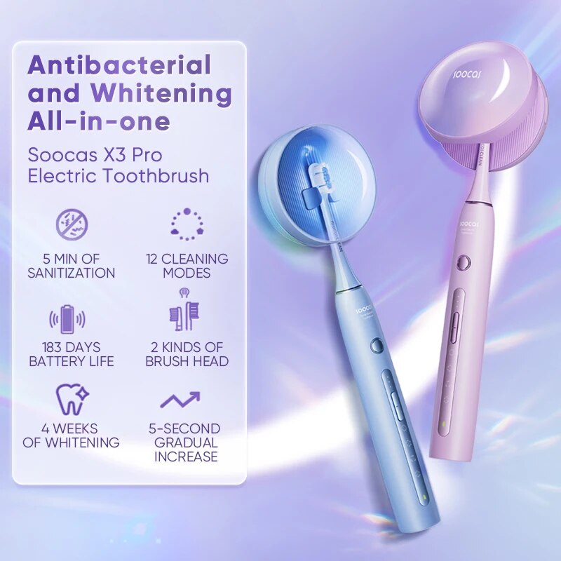 SOOCAS Sonic Electric Toothbrush Smart Tooth Brush Ultrasonic Automatic Toothbrush USB Fast Rechargeable Adult Waterproof