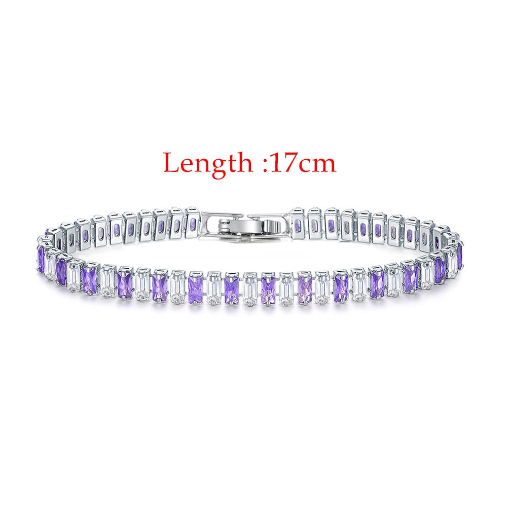 Iced Out Zircon Tennis Bracelet For Women Luxury Crystal Bracelets Men&#39;s Hand Chain Hippie Trendy Accessories Jewelry Gifts H167