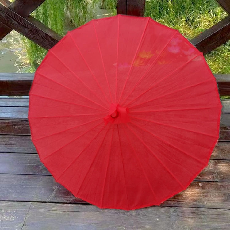 Silk Cloth Lace Umbrella Women Costume Photography Props Tasseled Umbrella Yarned Chinese Classical Oil-paper Umbrella Parasol