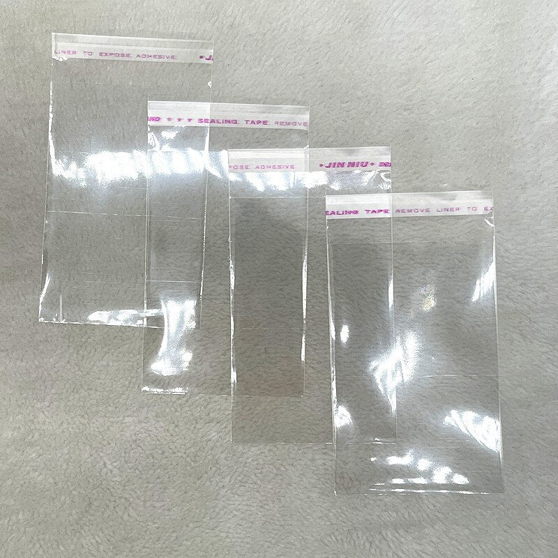 New 4x6cm---14x14cm Various Models Poly Bag Transparent Opp Plastic Bags Self Adhesive Seal Jewellery Making Packaging Bag