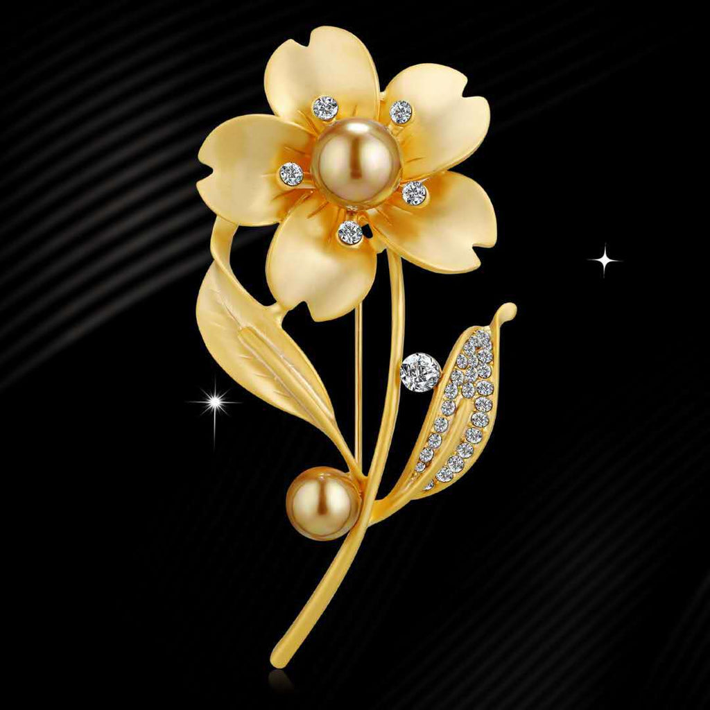 New 2021 Factory Direct Korean-Style Elegant Crystal All-match Brooch Gift Fashion Alloy Accessory Women&#39;s Corsage