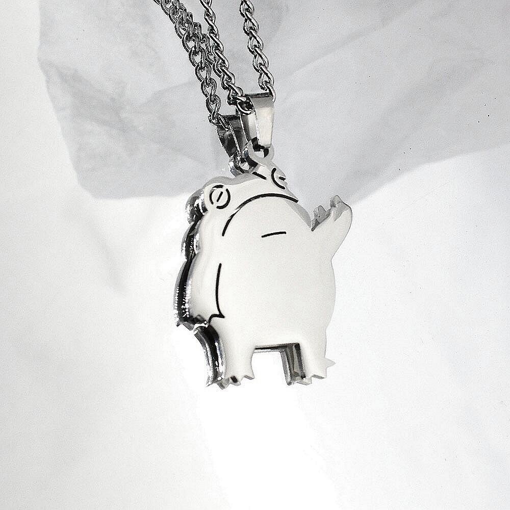 2023 Hip Hop Titanium Steel Pendant Necklace For Women Men Cute Kpop Korean Fashion Doodle Necklace Couple Jewelry Party Gift