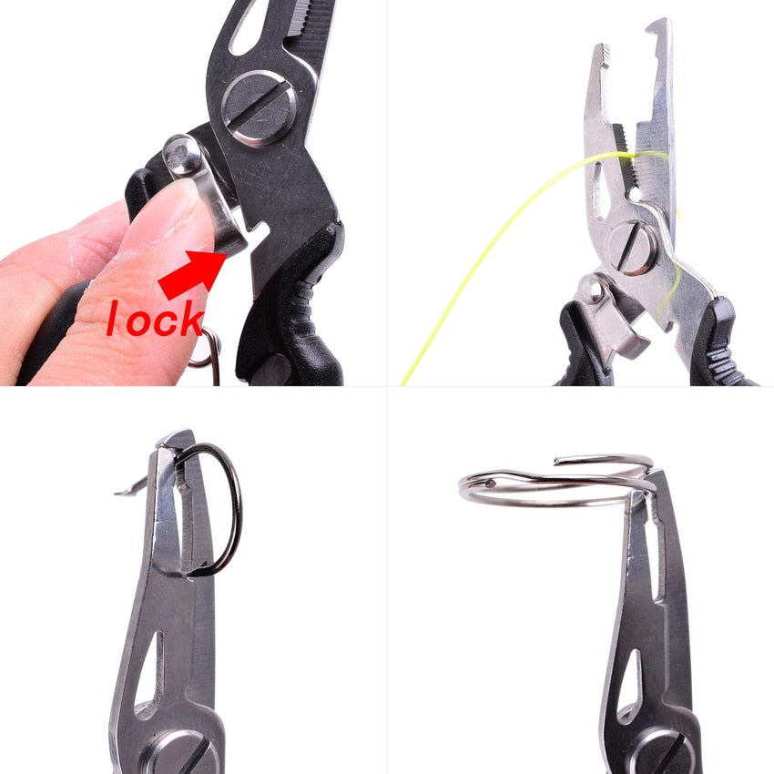 Fishing Plier Scissor Braid Line Lure Cutter Hook Remover etc. Tackle Tool Cutting Fish Use Tongs Multifunction Scissors