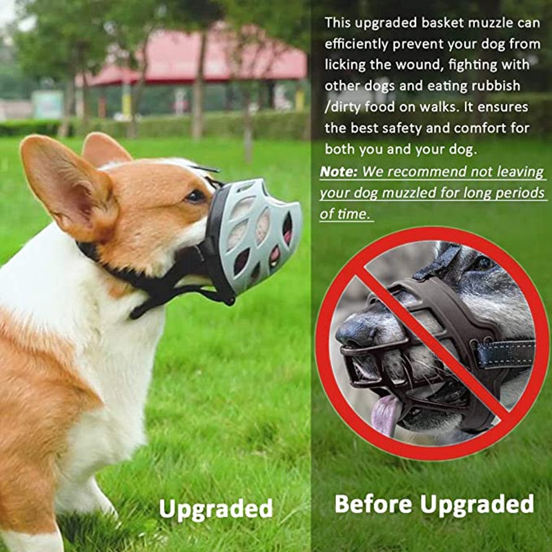 Dog Muzzle Breathable Basket Muzzles for Small Medium Large Dogs Dog Mask For Anti Biting Barking Chewing Pet Training Products