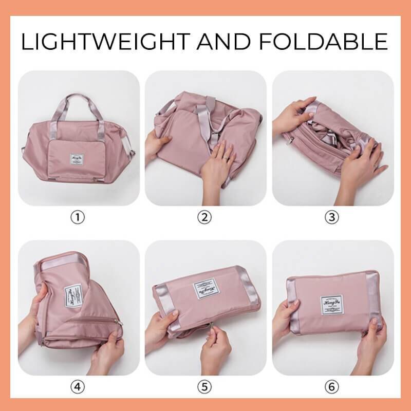 Large Capacity Folding Travel Bags Waterproof Luggage Tote Handbag Travel Duffle Bag Gym Yoga Storage Shoulder Bag For Women.