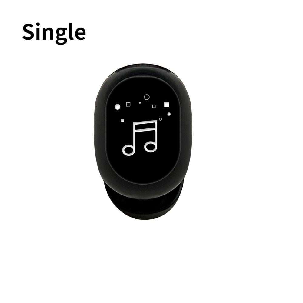 1PCS Invisible Ture Wireless Earphone Noise Cancelling Bluetooth Headphone Handsfree Stereo Headset TWS Earbud With Microphone