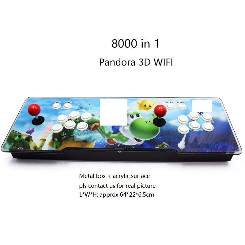 Pandora Box 3D WiFi Arcade Machine 8000 10000 Games Zero Delay 6/8 Buttons Joystick 2 Player Controller Arcade Console