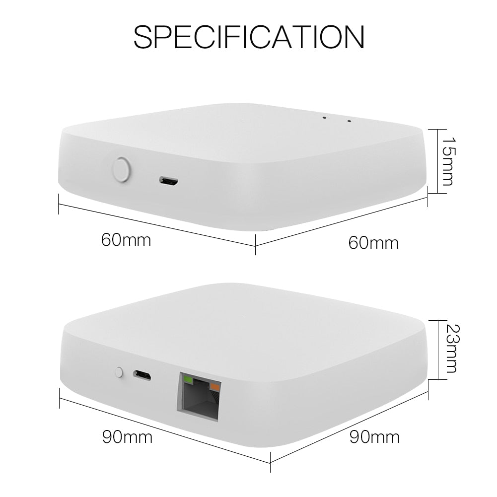 MOES ZigBee Smart Gateway Tuya Home Bridge Hub Smart Life APP Wireless Remote Controller Works with Alexa Google Home