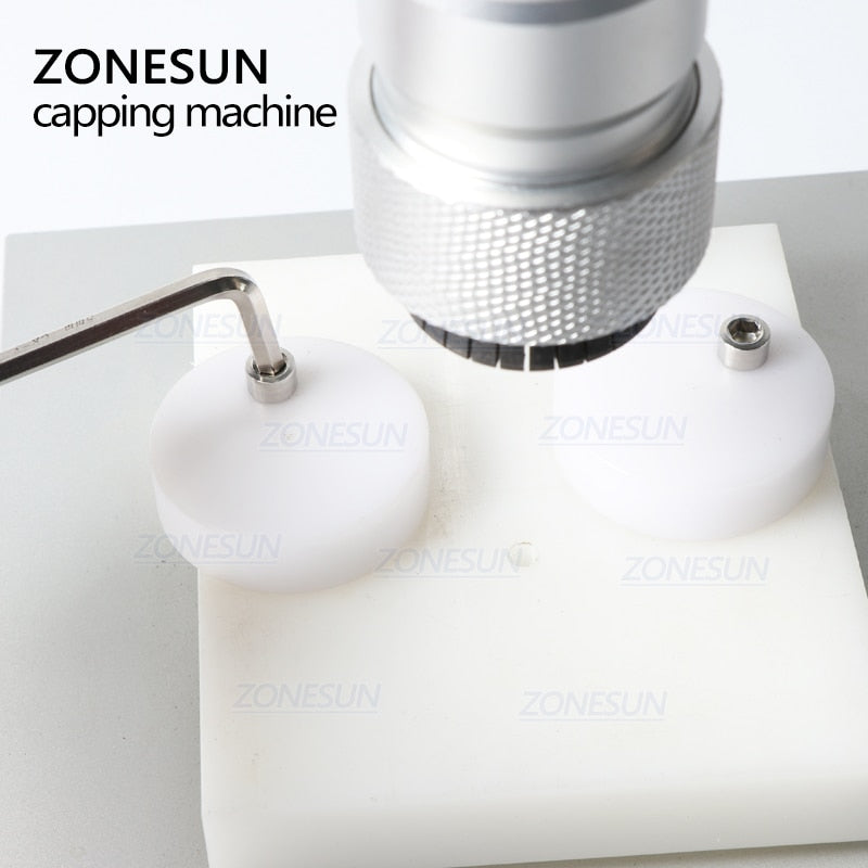 ZONESUN Manual Crimping Machine Perfume Crimper Capper Metal Collar Cap Press Capping Machine Spray Crimper Seals