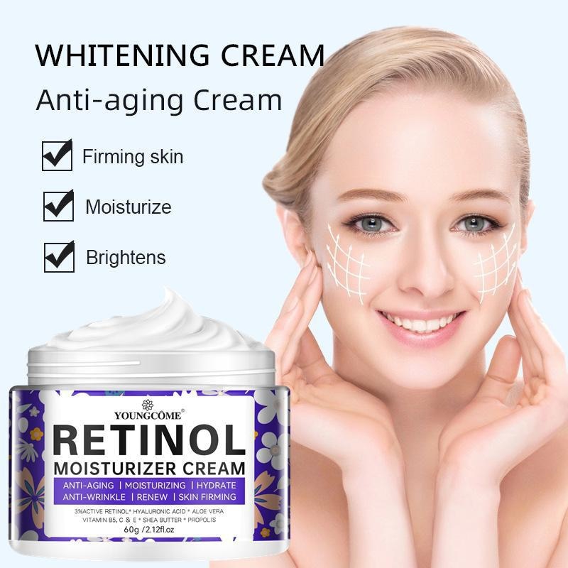 Youngcome Retinol Face Cream Anti-Aging Remove Wrinkle Firming Lifting Whitening Brightening Moisturizing Facial Skin Care