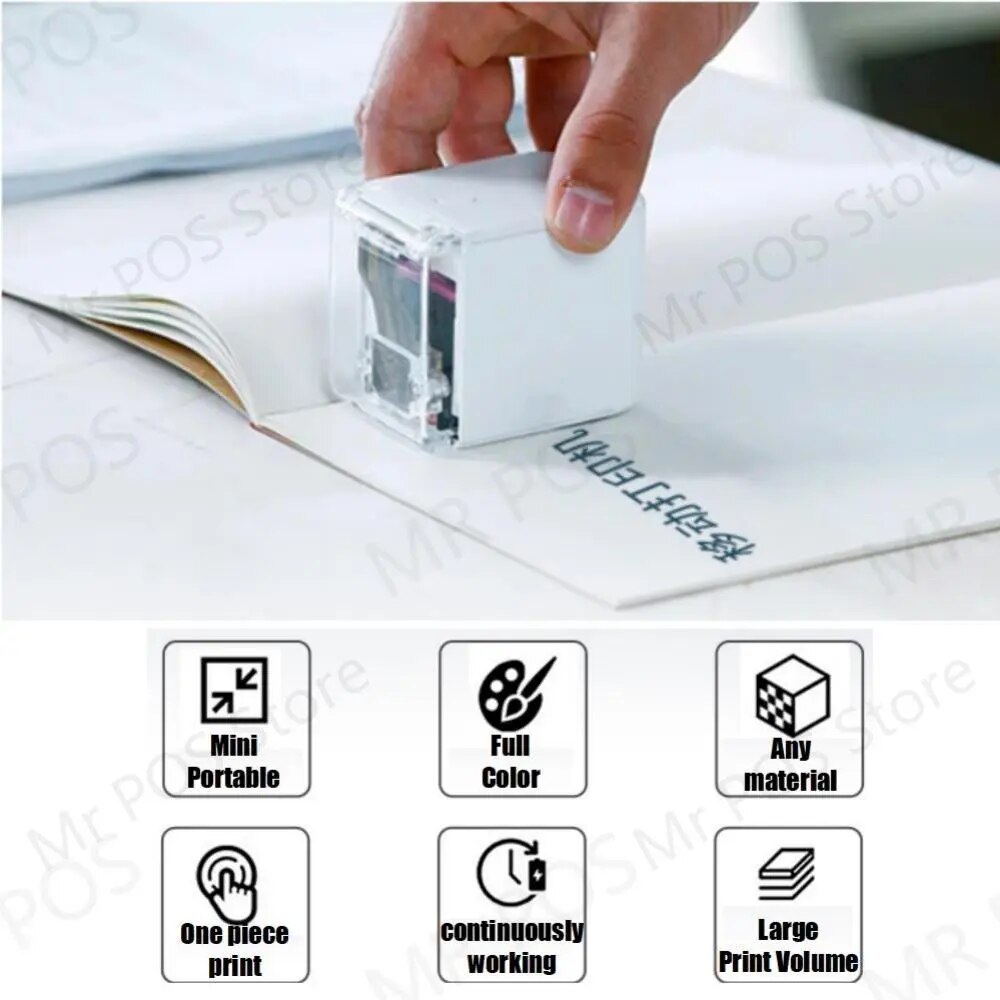 Kongten Mbrush Color Food Portable Printer Handheld Mini Inkjet Cake Printer Customized Wireless Wifi Food Coffee Mrush Ink