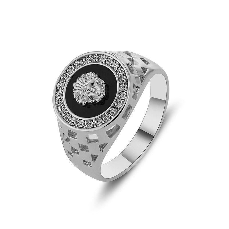 Creative Medusa Ring for Men Inlaid with Zircon Fashion Domineering Rings Female Punk Style Jewelry Gifts Wholesale