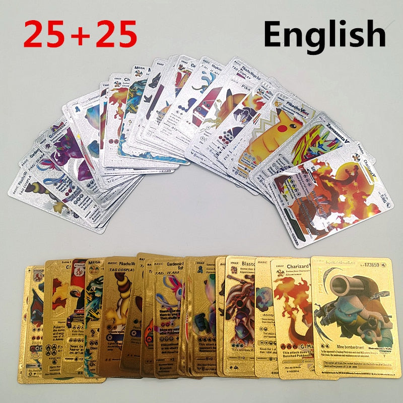 2022 25-54 Pokemon Cards GX  V Card PIKACHU Charizard Golden Vmax Card  Kids Game Collection Cards Christmas Gift