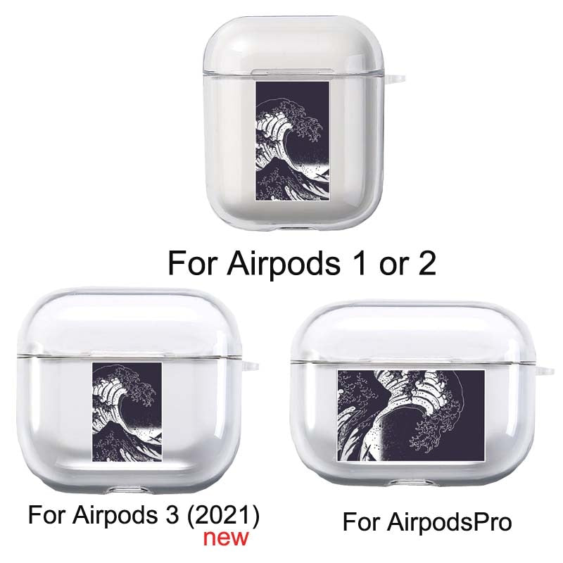 Blue Wave Cover For Airpods 2/1 3 Earphone Coque Soft TPU For Airpods Pro 2nd Covers Earpods for Apple Airpods3 2021 Bag Box