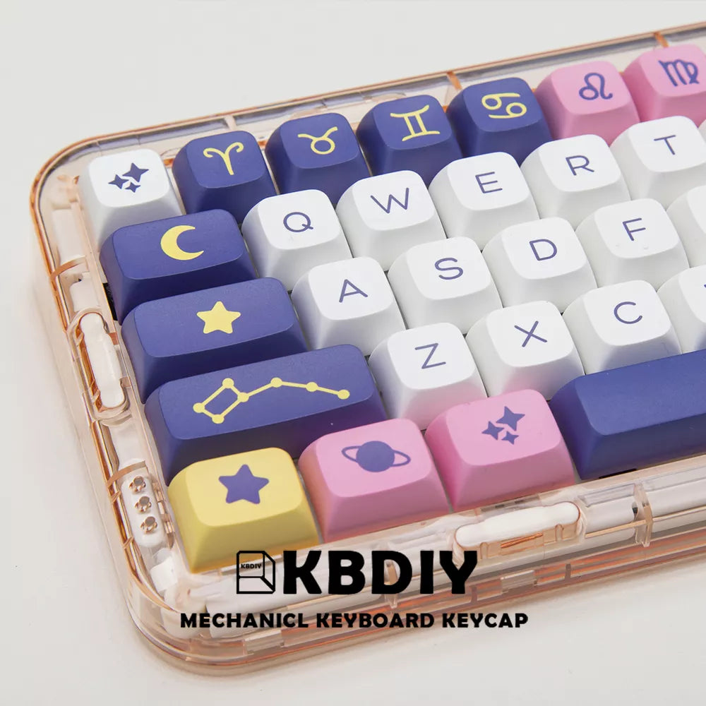 KBDiy 132 Keys Constellation PBT Keycaps XDA Profile MX Switch Anime Cute Keycap for DIY Mechanical Gaming Keyboard Custom Set