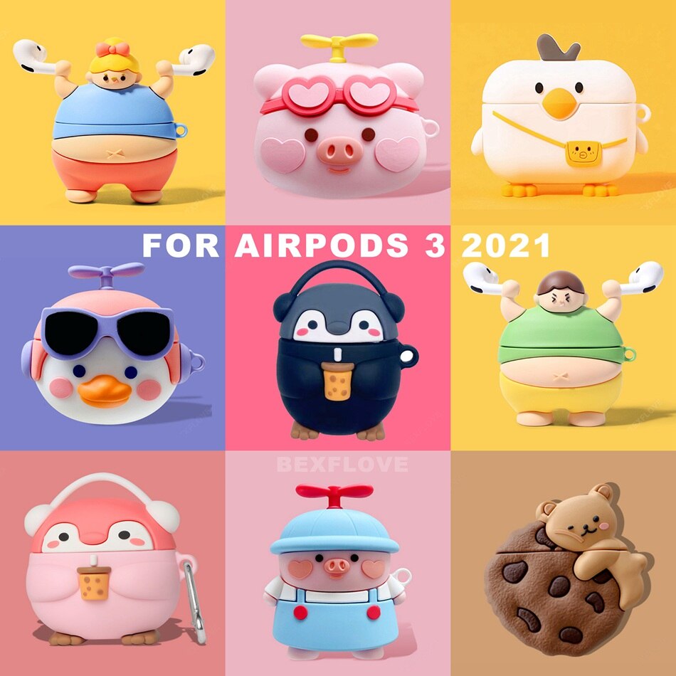 3D Hearphone Case For Airpods 2 3 Pro 1 Case Silicone Cute Earphone Cover for Apple Air Pods Pro 2 3 1 Earpods Case Charging BOX