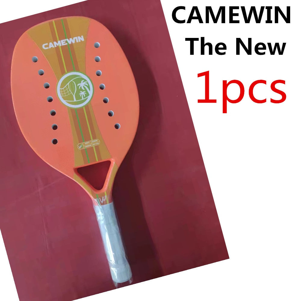 CAMEWIN Professional Beach Tennis Racket Carbon Fiber Beach Racket Protector Can Be Matched With