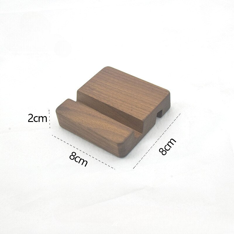 Portable Solid Wood Cell Phone Racks Desk Stand Holder for Mobile Phone Tablet PC E-reader Home Accessories Customized Logo