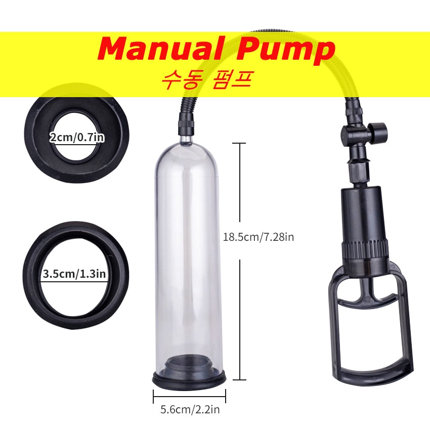 Electric Penis Vacuum Pump Rechargeable Automatic Male Enlargement Erection Extend Men Manual Penis Enlarge Air Pressure Device