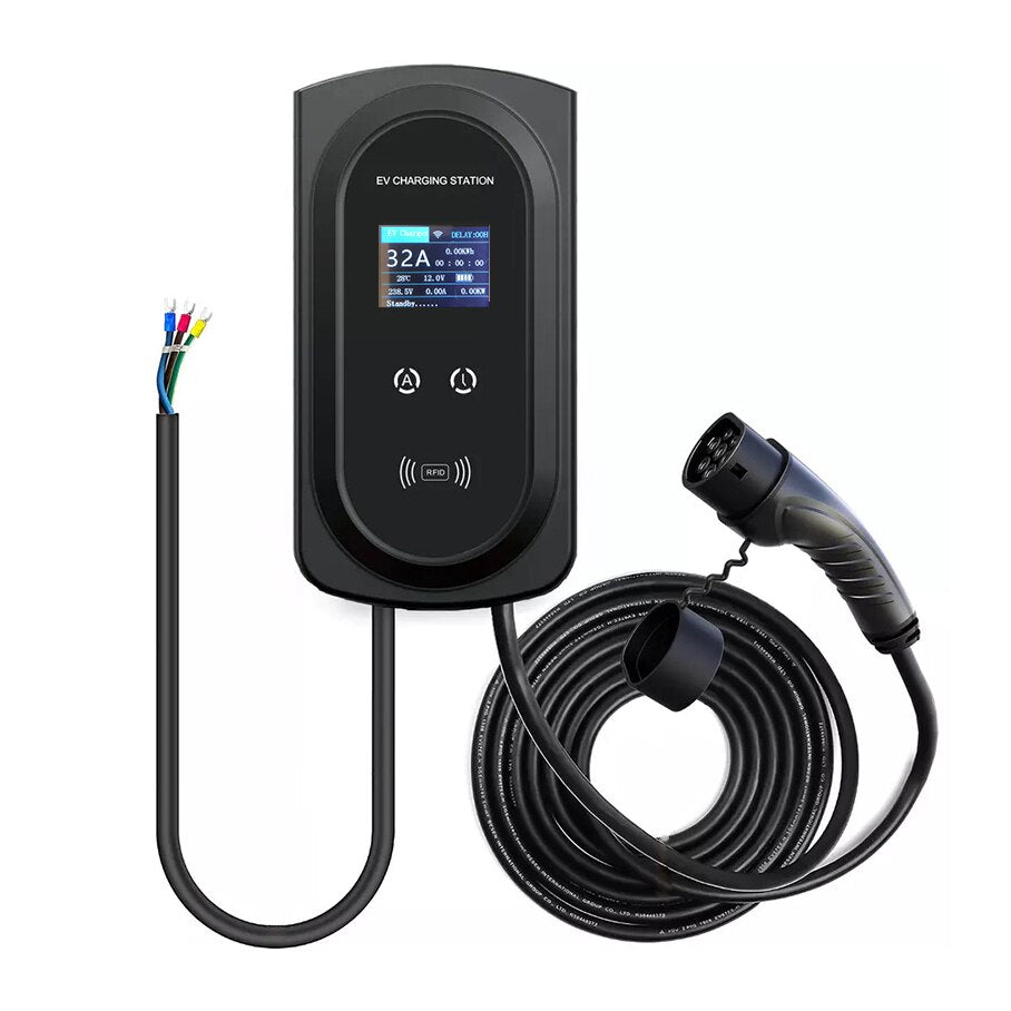 Electric car charger 11kw 22 kW single-phase AC mobile 16A 32A multiple types wall-mounted charging stations