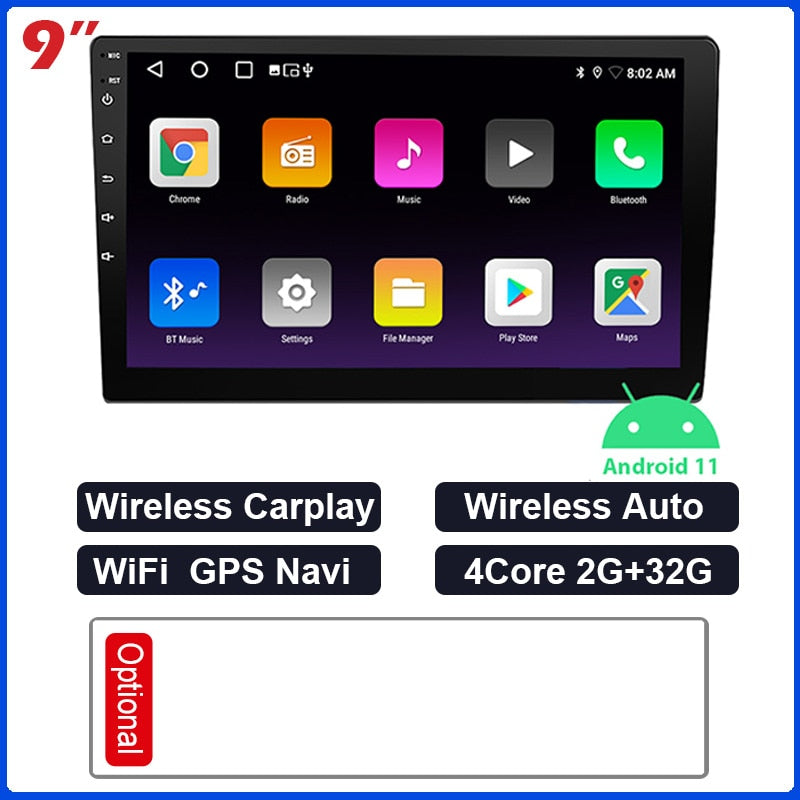 ESSGOO Carplay Car Radio 2 Din 7"/9"/10" MP5 Player GPS Navigator Wireless Android Auto 2.5D IPS Screen Wi-Fi DSP Car Autoradio