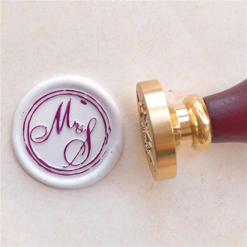 DIY customize double Name 2 initials personalized Letter stamp/Sealing Wax /wedding Wax Seal Stamp Custom invitations envelop