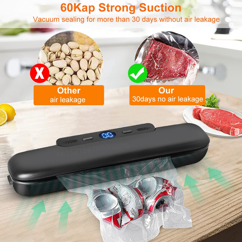 Food Vacuum Sealer 220V Automatic Vacuum Packaging Machine For Food Z-21 Household Vacuum Sealing With 50pcs Package Bags