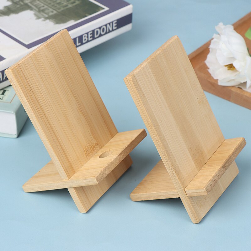 New Desktop Phone Holder Wood Lazy Phone Stand Mobile Smartphone Support Tablet Stand