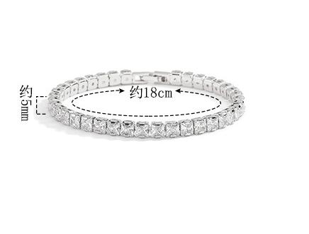 Platinum-plated. Sterling silver 925 with 2-6.5mm real moissanite tennis bracelet for women as a gift.