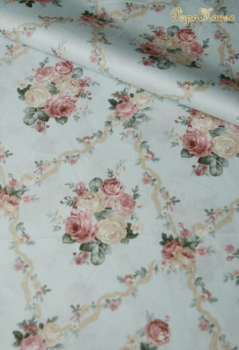 Fresh Floral Twill Cotton Fabric (50x160cm) - Ideal for DIY Baby Clothes, Newborn Pajamas, Quilt Covers, and Bed Sheets - High-Quality Sewing Cloth for Crafting