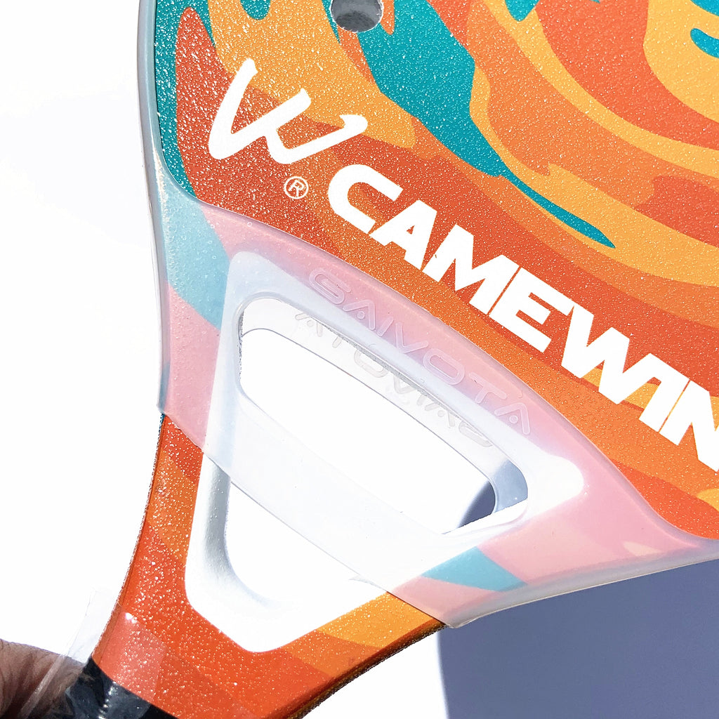 CAMEWIN Professional Beach Tennis Racket Carbon Fiber Beach Racket Protector Can Be Matched With