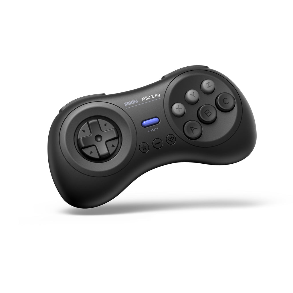 8BitDo M30 2.4G Wireless Black and White Gamepad for Gega Genesis Mini and Mega Drive Mini -  Wireless Game Controller