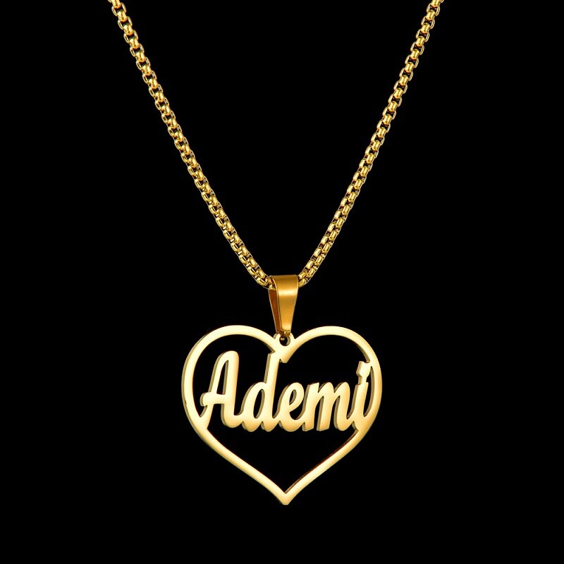 Custom Name Necklace Custom Jewelry Stainless Steel Personalized Crown Pendant For Women подвеска Men Collars Thick Chain Gifts