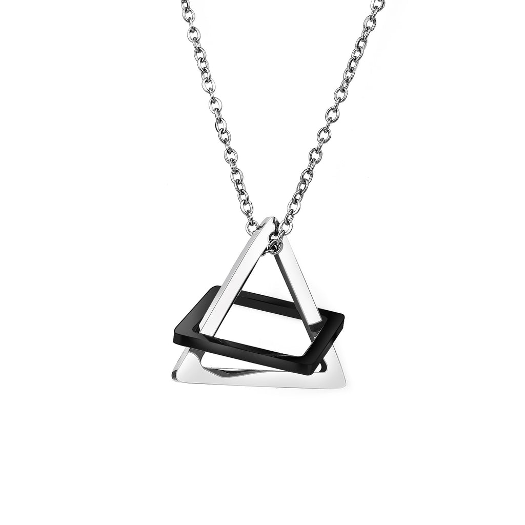 Hot Fashion Geometric Men Pendant Necklace Classic 316L Stainless Steel Chain Necklace For Man Male Punk Jewelry Party Gift