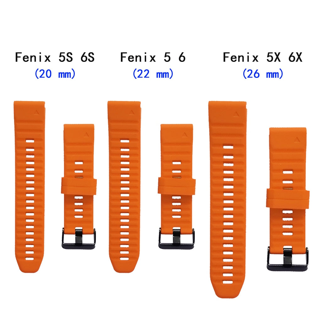 26 20 22 MM Watchband For Garmin Fenix 6 6X Pro 5 5S 5X Plus 3HR Fenix7 7X Silicone Quick Release Watch Easyfit Wrist Band Strap