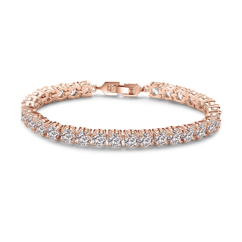 UILZ New Cubic Zirconia Tennis Bracelet & Bangles For Women  Shiny CZ Crystal Fashion Lady Jewelry Pulseras Mujer CBP50K