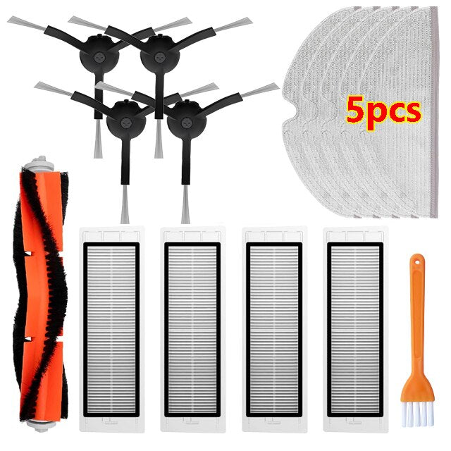 For Roborock S5 S50 S51 S55 S6 S60 S6 Pure Vacuum Cleaner Spare Parts HEPA Filter Mop Cloth Side / Main Brush Accessories