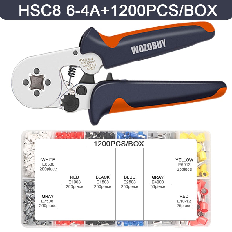 Tubular Terminal Crimping Tools Mini hand Pliers HSC8 6-4 0.25-10mm² 23-7AWG 6-6 0.25-6mm² High Precision Clamp Sets