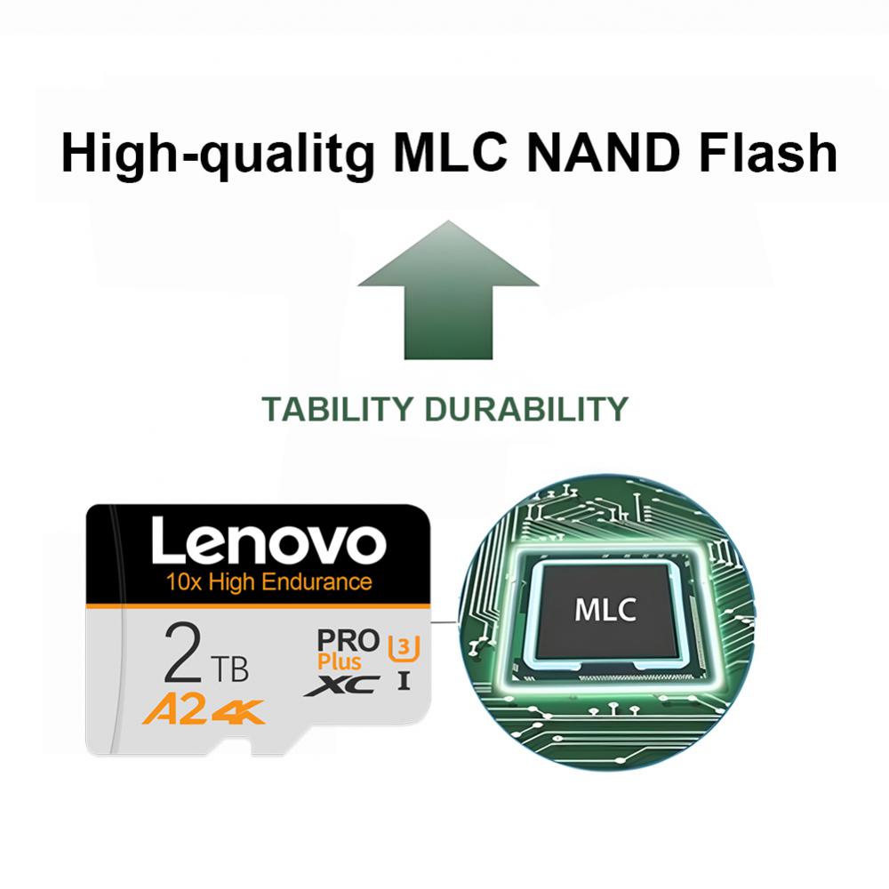 Lenovo Class 10 Memory Card 2TB 1TB 512GB 256GB SD/TF Flash Micro TF SD Card 128GB 64GB Cartao De Memoria For Phone Camera Drone