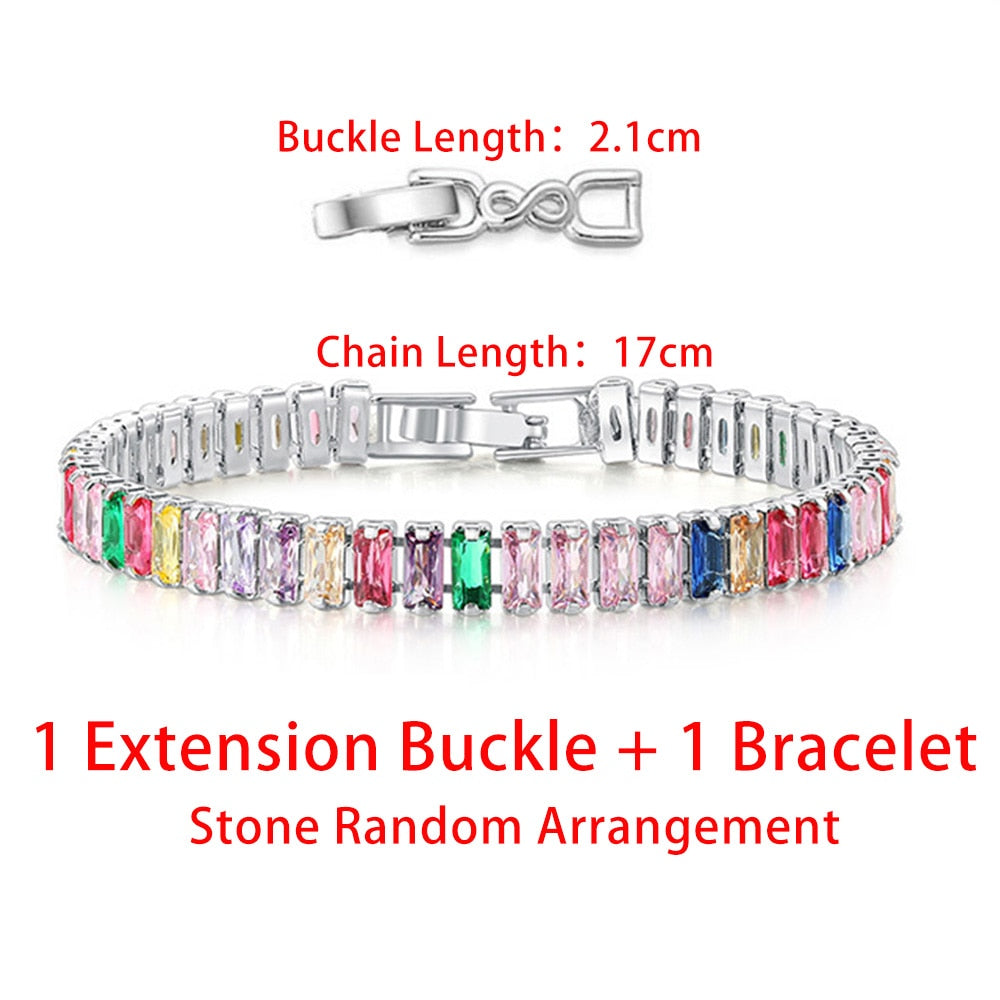 Iced Out Zircon Tennis Bracelet For Women Luxury Crystal Bracelets Men&#39;s Hand Chain Hippie Trendy Accessories Jewelry Gifts H167