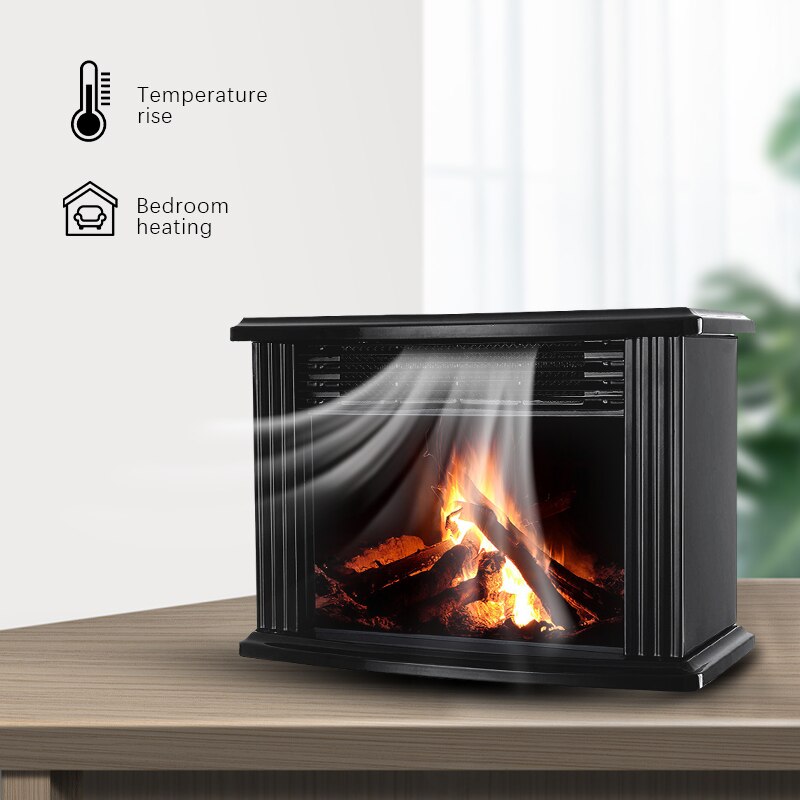 1000W Electric Fireplace Heater With Remote Control Tabletop Warmer Flame Heater Winter Heating Machine For Room Office Heating