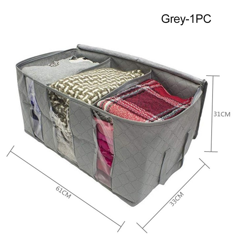 Non-Woven Clothes Storage Bag Folding Quilt Dust-Proof Cabinet Finishing Box Home Storage Supplies Space Bags organizador