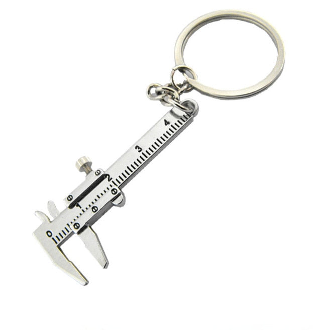 Mini Portable Cute Vernier Caliper Keychain Charm Men's Ladies Car Bag Keychain Accessories Small Gift