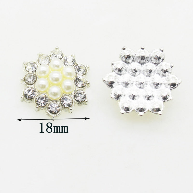 Best Selling Shiny Alloy10pcs/ set Rhinestone Pearl Jewelry Decorations Holiday Handmade Creative Products Accessories Wholesale