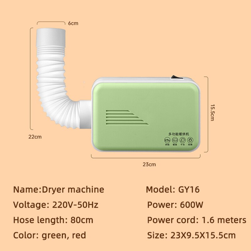 110V/220V Electric Clothes Dryer Laundry Multifunction Quickly Drying Clothes Shoes Warm air Clothes Dryer Heater Drying Machine